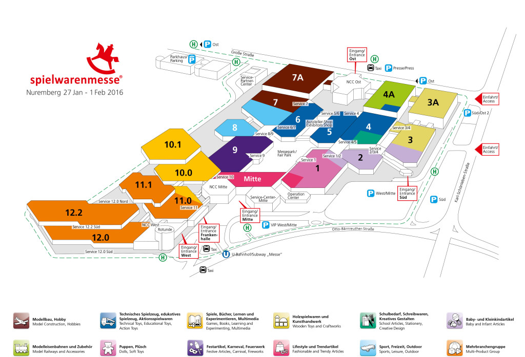 Spielwarenmesse Nürnberg 2016 plattegrond