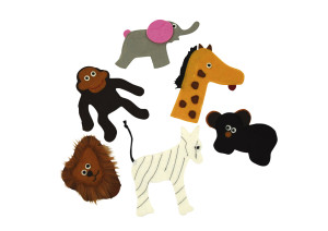 Set vingerpoppen dierentuindieren Vingerpoppen Dierensets